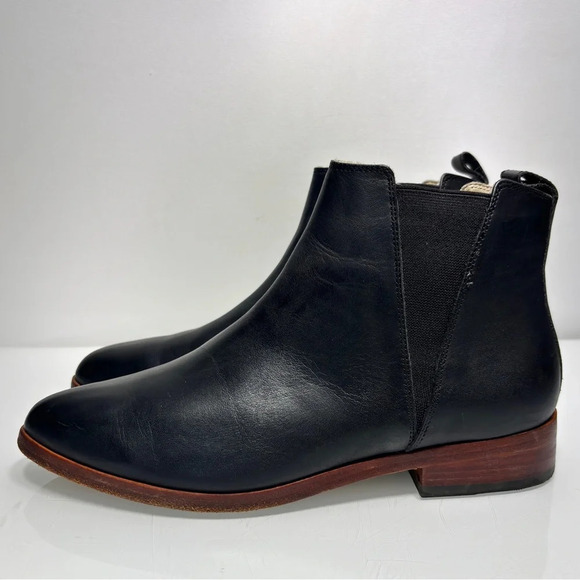 Nisolo Black Leather Eva Everyday Slip On Chelsea Ankle Boot Size 7 - Picture 13 of 13